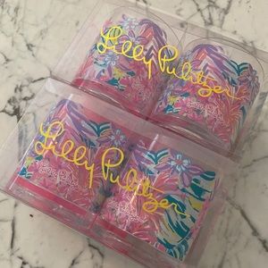 Lilly Pulitzer Acrylic Glasses, 4 Total